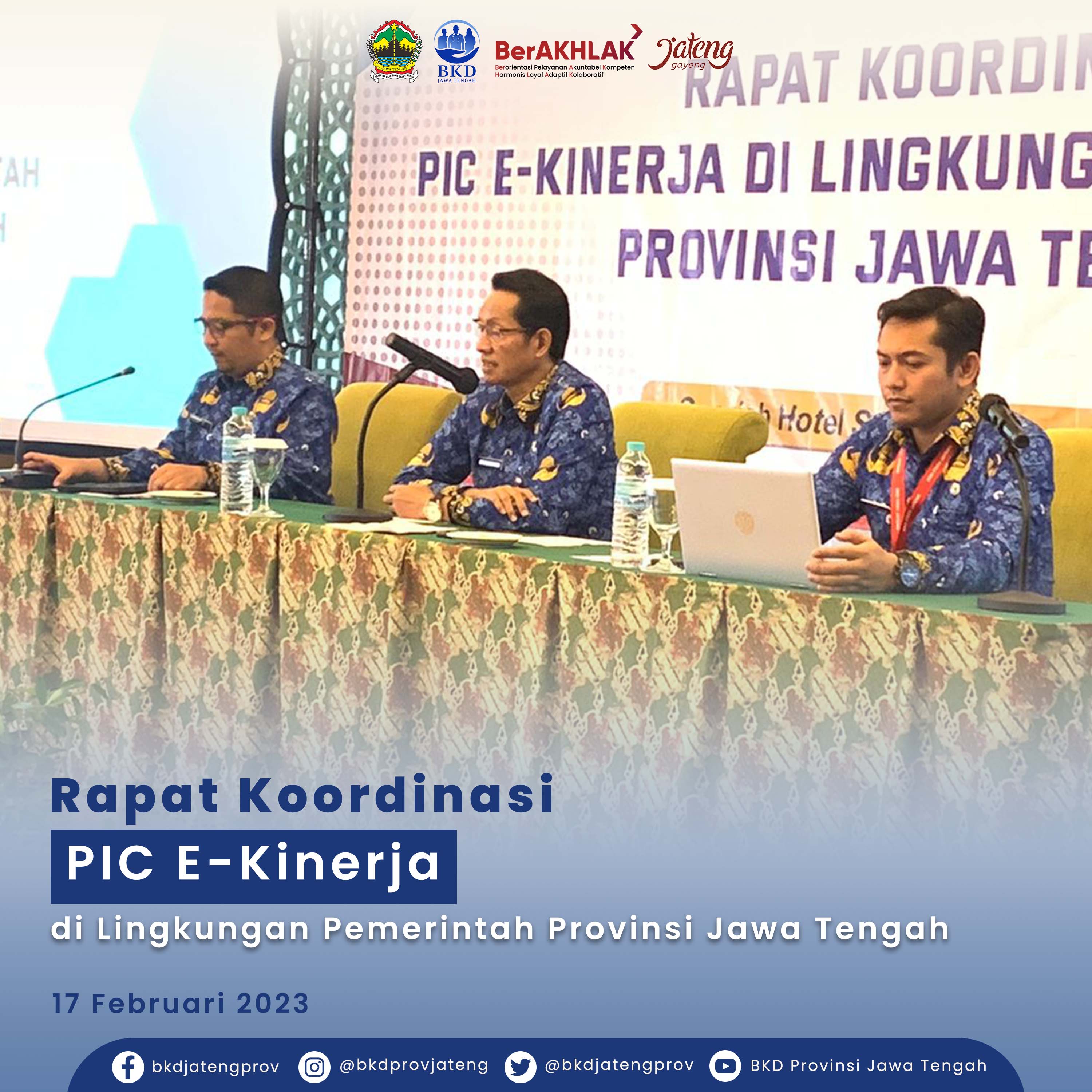 Rapat Koordinasi PIC E-Kinerja di Lingkungan Pemerintah Prov Jateng