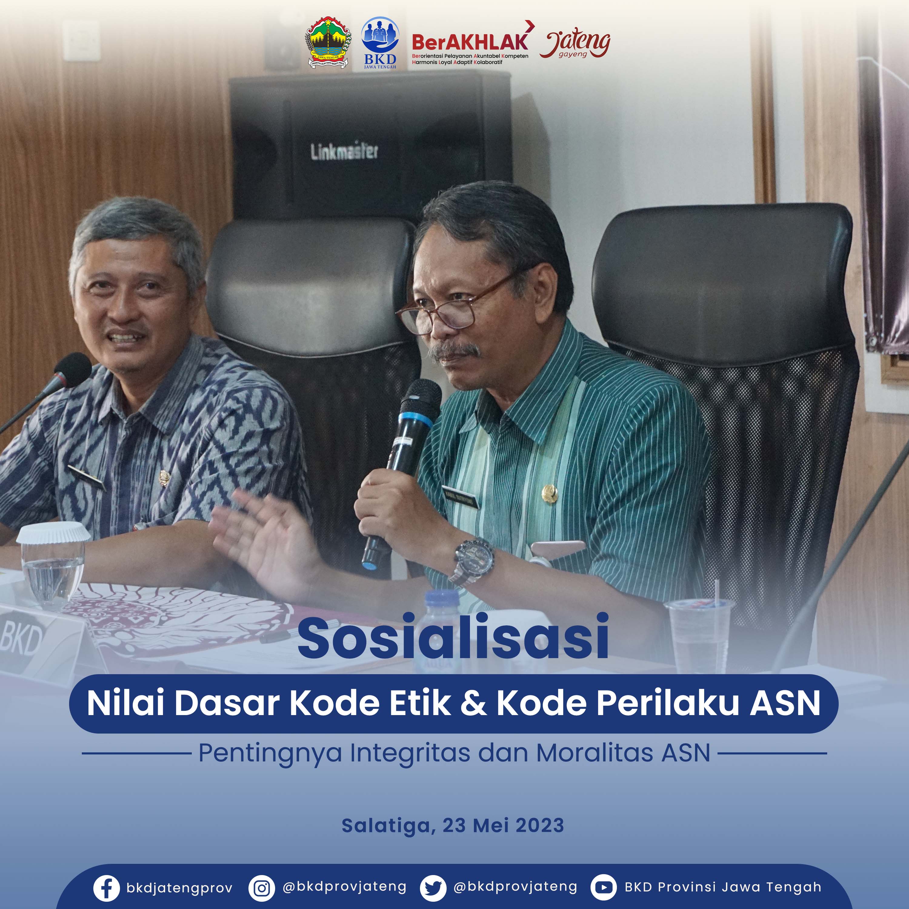 Sosialisasi Nilai Dasar, Kode Etik, dan Kode Perilaku ASN PENTINGNYA INTEGRITAS DAN MORALITAS ASN