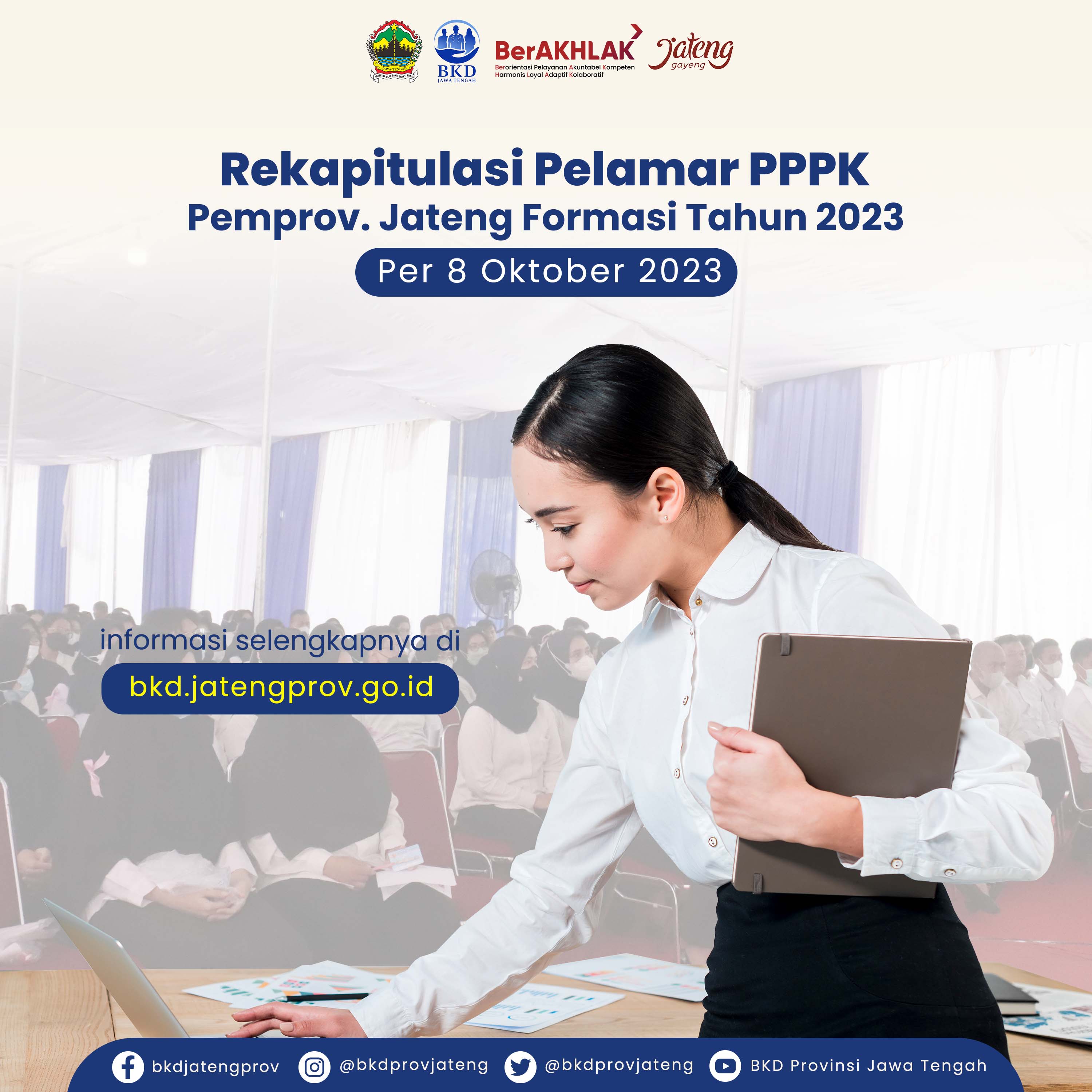 REKAPITULASI PENDAFTARAN PPPK PEMERINTAH PROVINSI JAWA TENGAH FORMASI TAHUN 2023 PER TANGGAL 8 OKTOBER